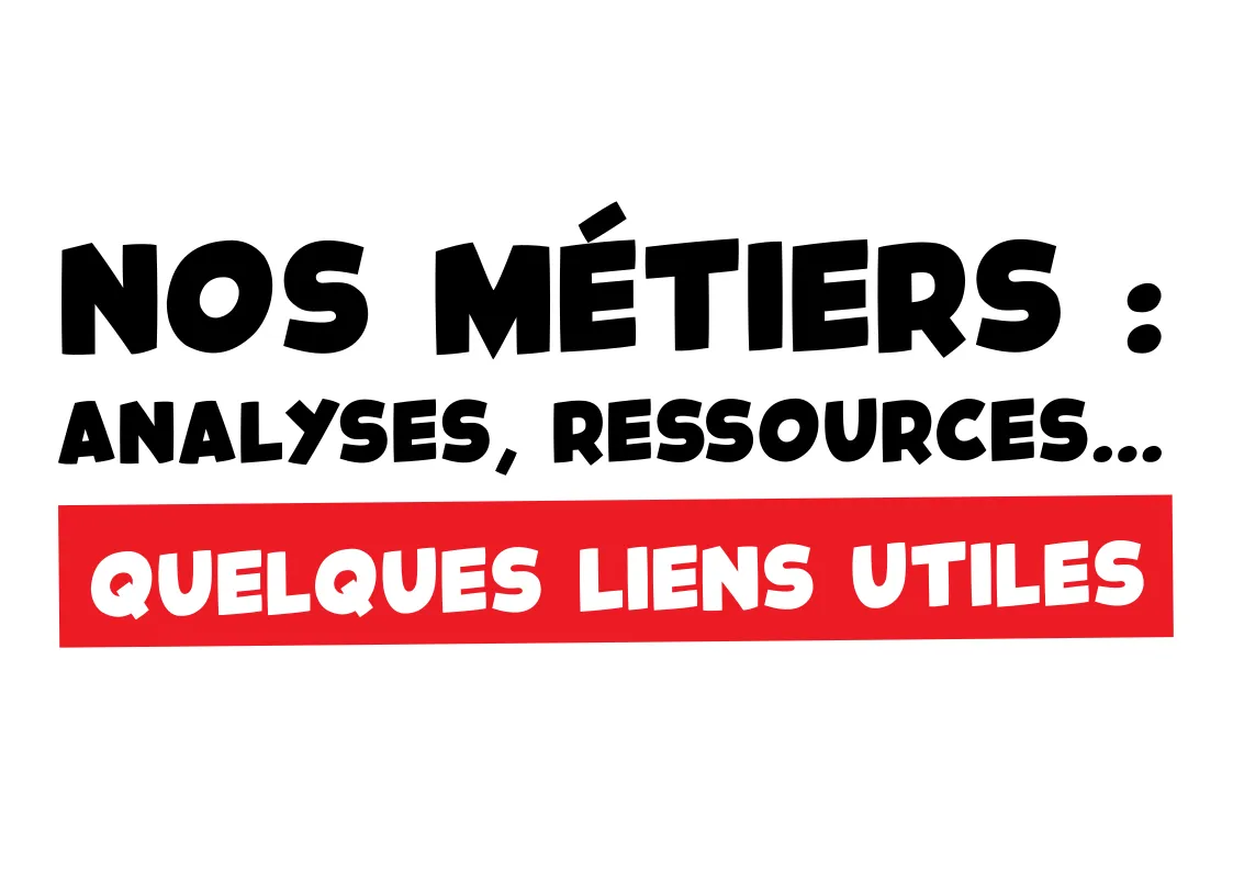 Nos métiers : analyses, actualités…