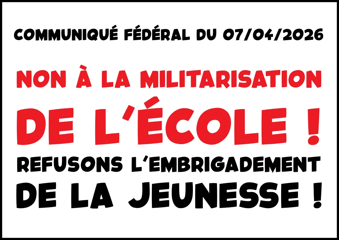 Non à la militarisation de l’école ! Refusons l’embrigadement de la jeunesse !