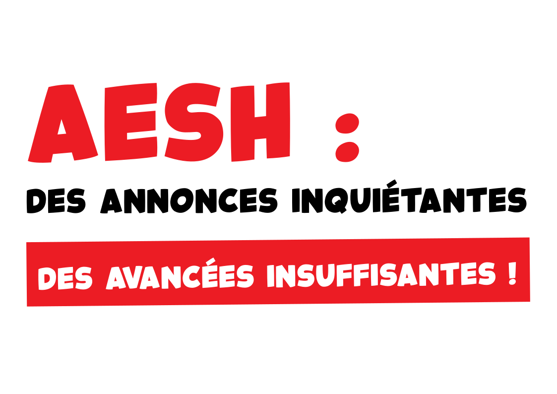 AESH : des annonces inquiétantes et des avancées encore  largement insuffisantes !